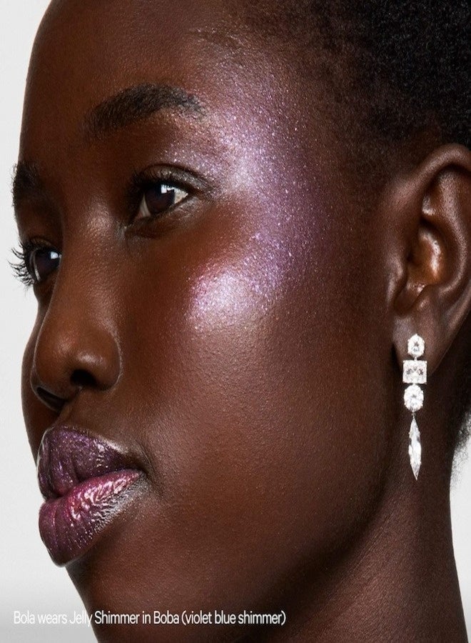 MILK MAKEUP Cooling Water Jelly Shimmer Highlighter Stick – Boba - Violet Blue Shimmer, Jelly‑Texture, Hydrating, Lightweight Highlighter for Face and Eyes, 5 g - Image 4